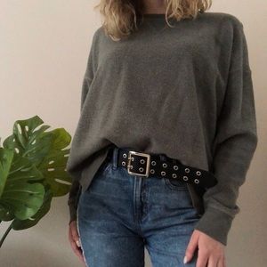 Oversized Green Crewneck Sweatshirt